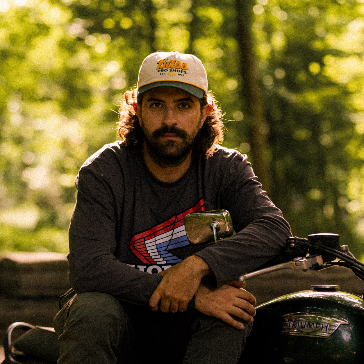 Camilo Buitrago Gil with a motorcycle